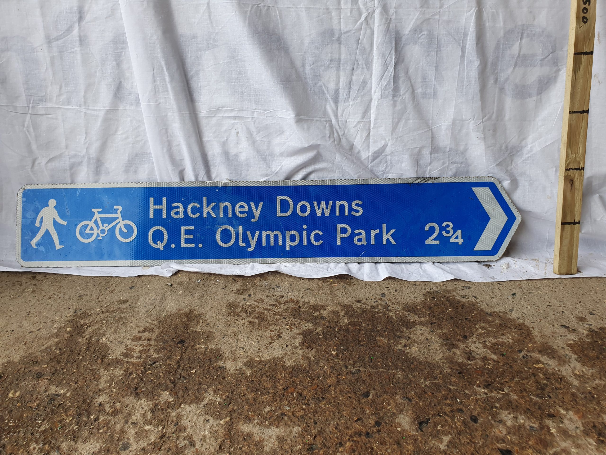 Single Sided Sign – Cycle way sign, Hackney Downs,Queen Elizabeth Olympic Park