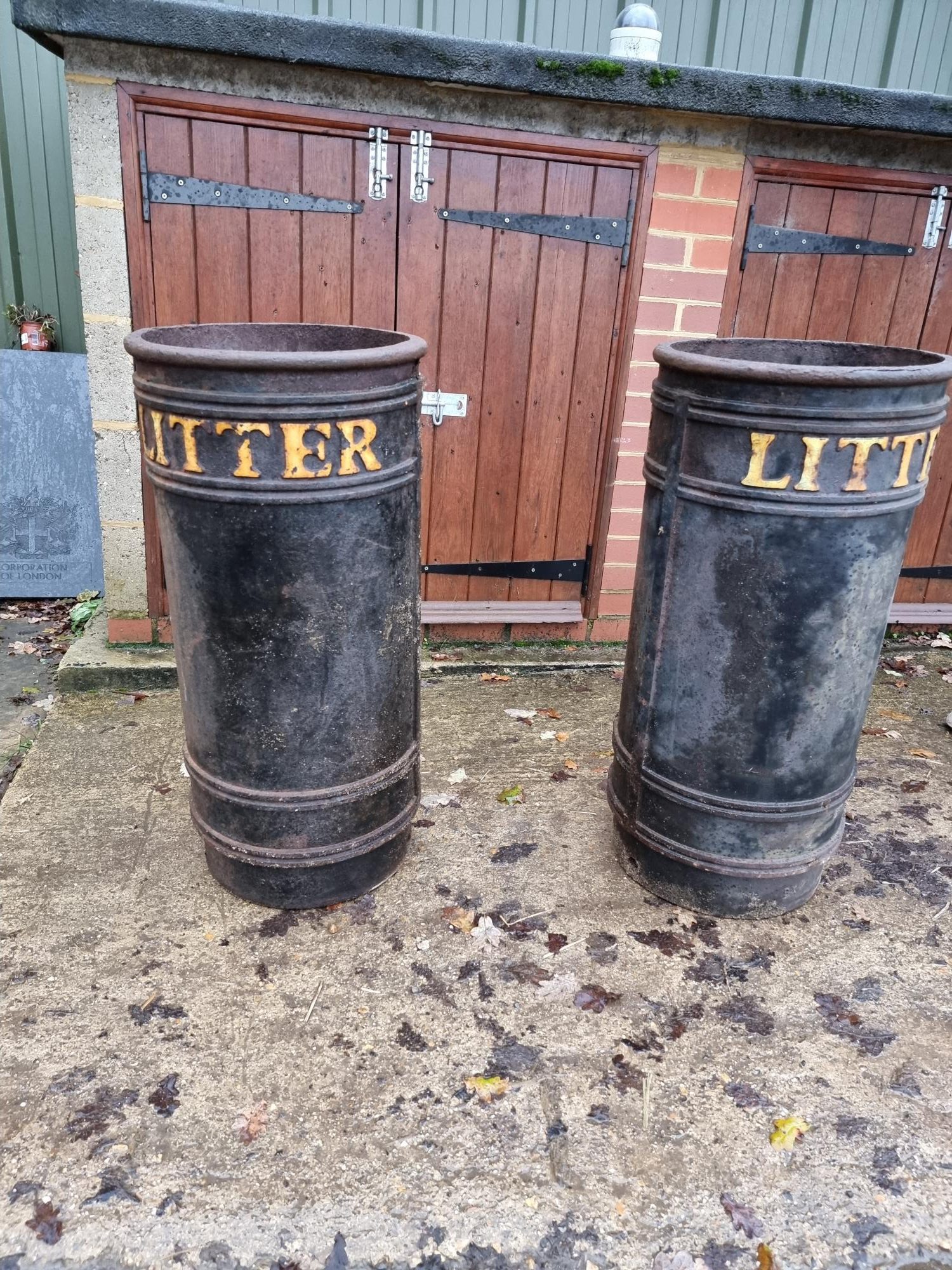 Litter Bins , Vintage Cast Iron – HIRE ONLY