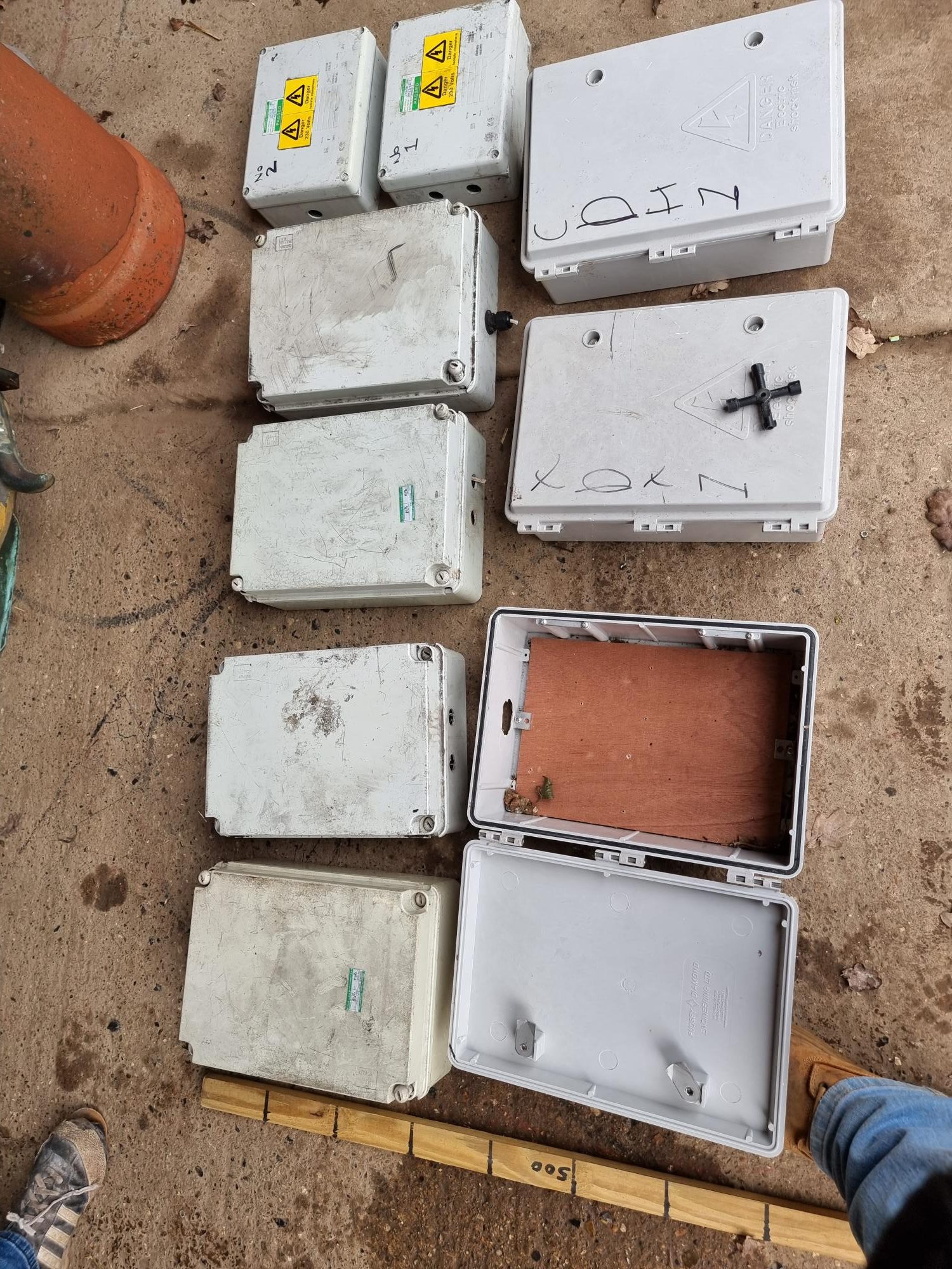 Selection of used GRP electrical boxes