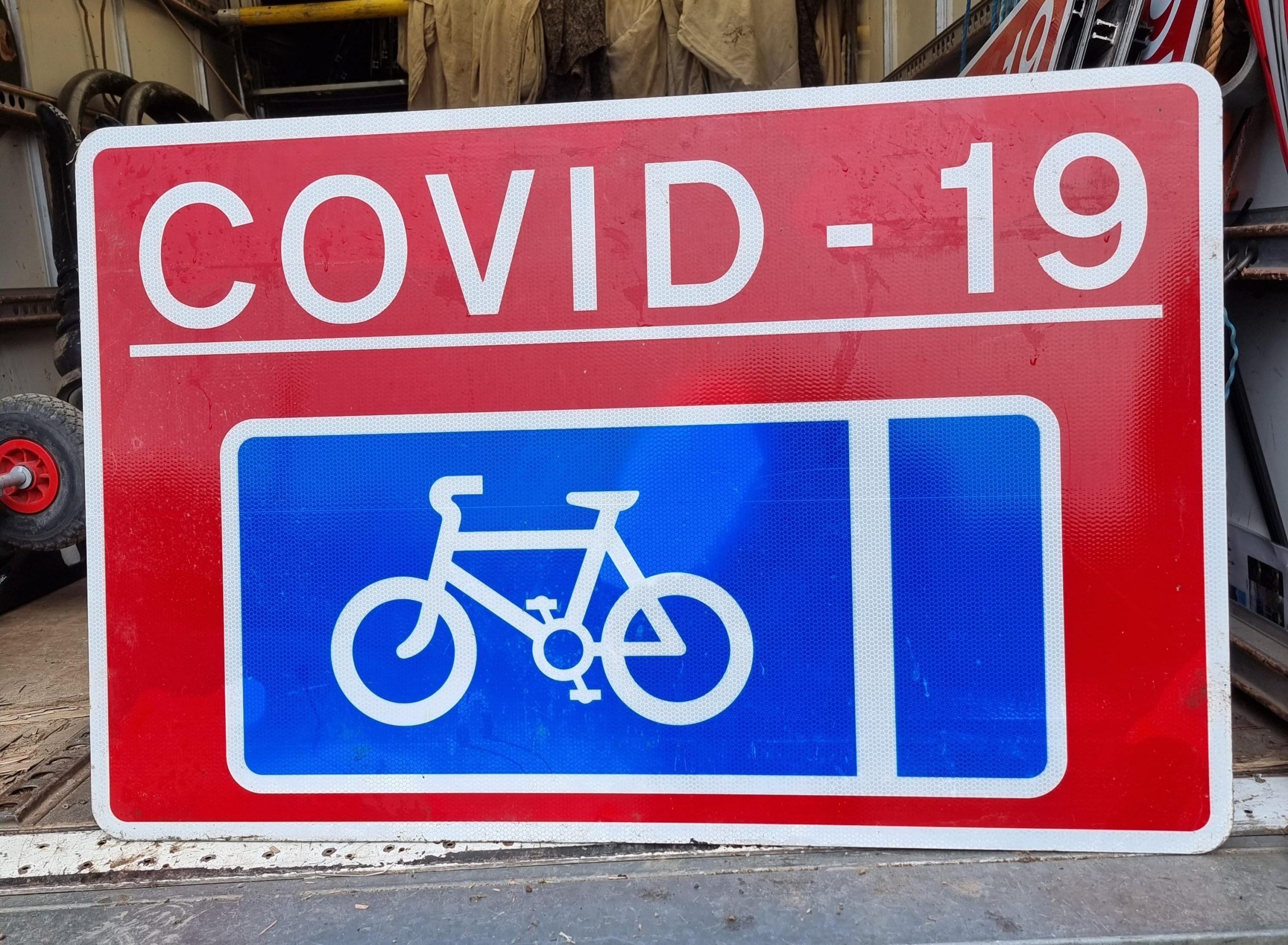 Sign -Covid 19 Cycle Lane Reflective Sign