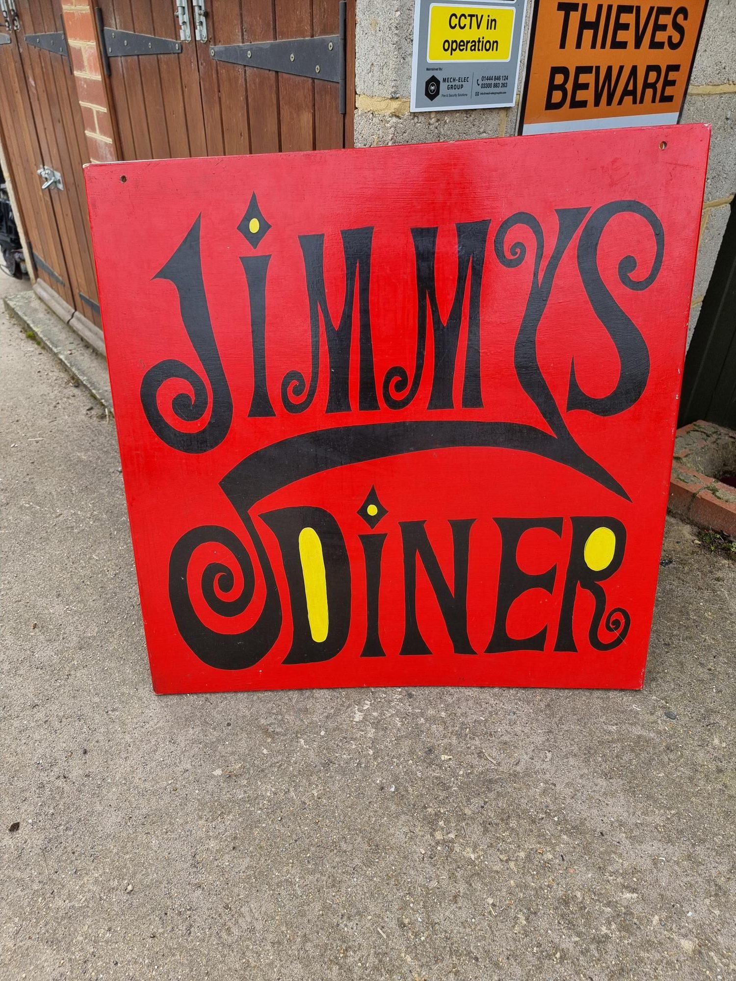 Sign – Jimmy’s Diner, Hanging sign