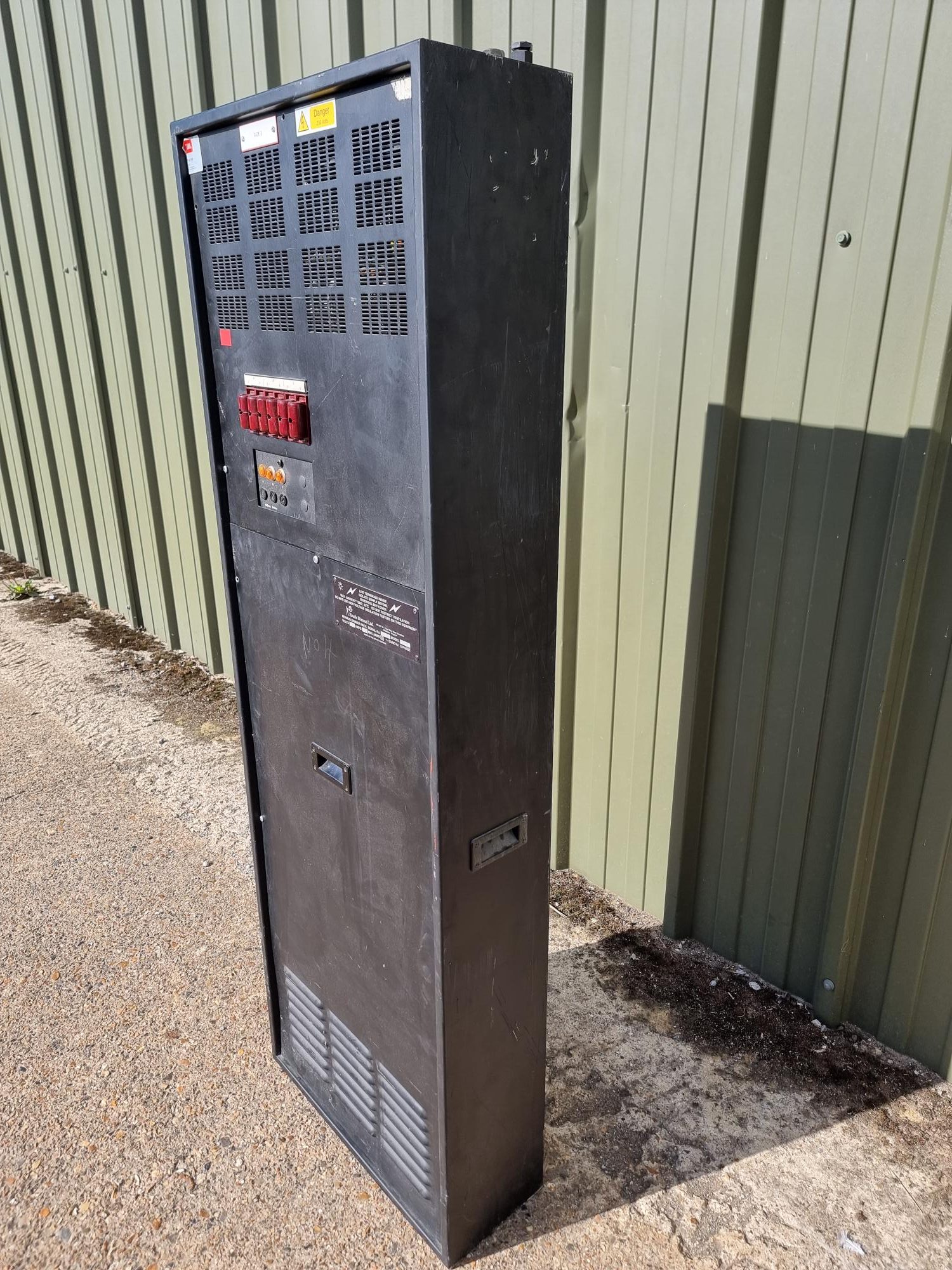 Black Electrical Tall Cabinet Switches on front