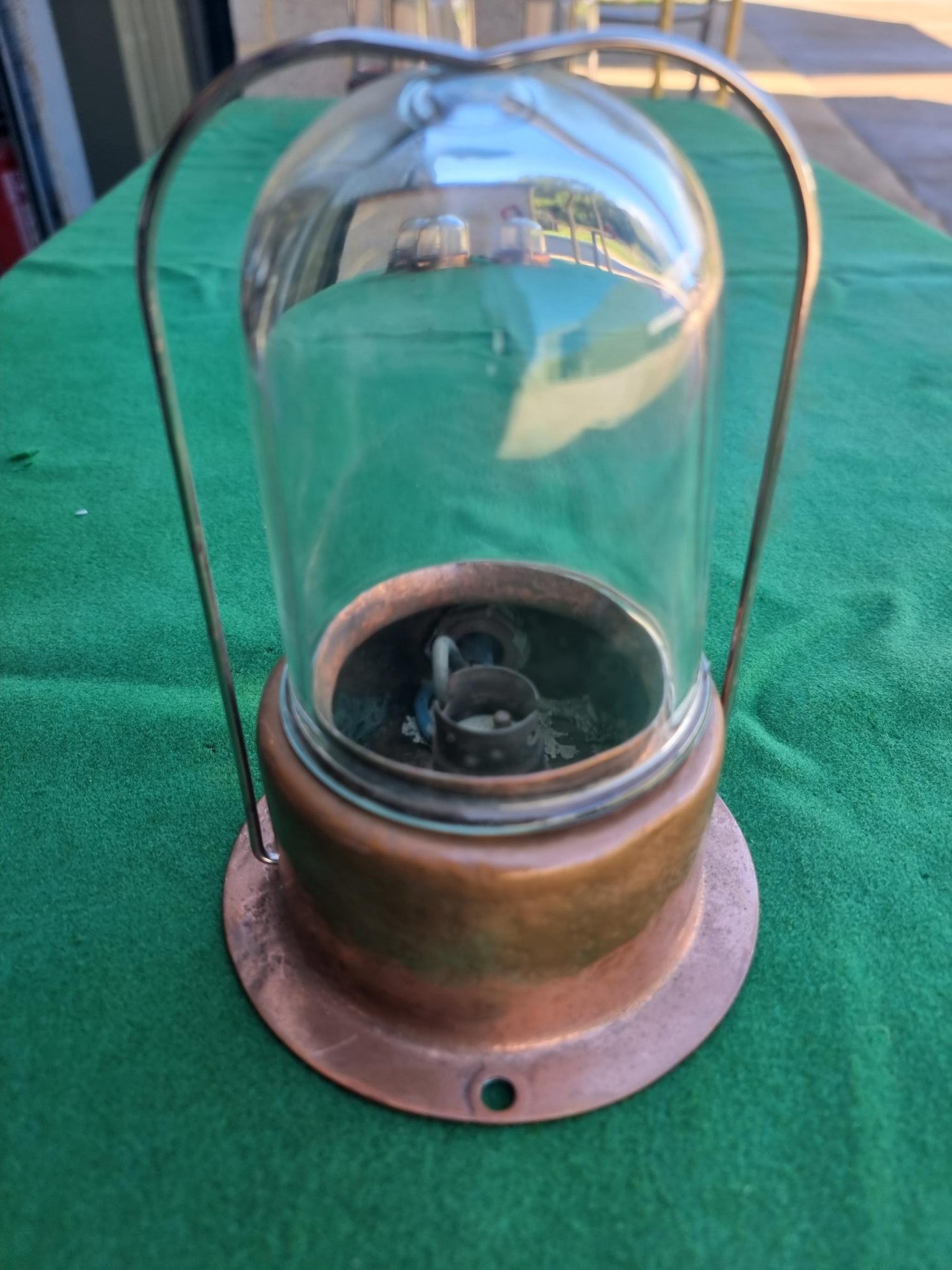 Copper and Glass Passage way lights