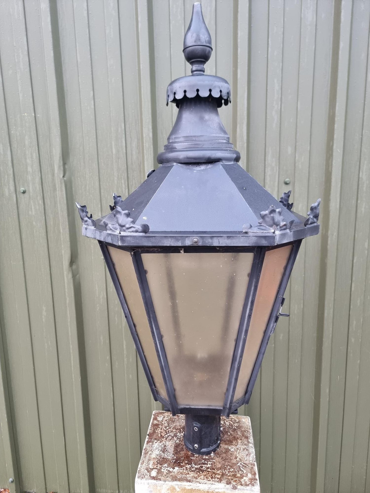 Rare Sugg Ornate Vintage Light 8 Sided Copper Construction - Image 2