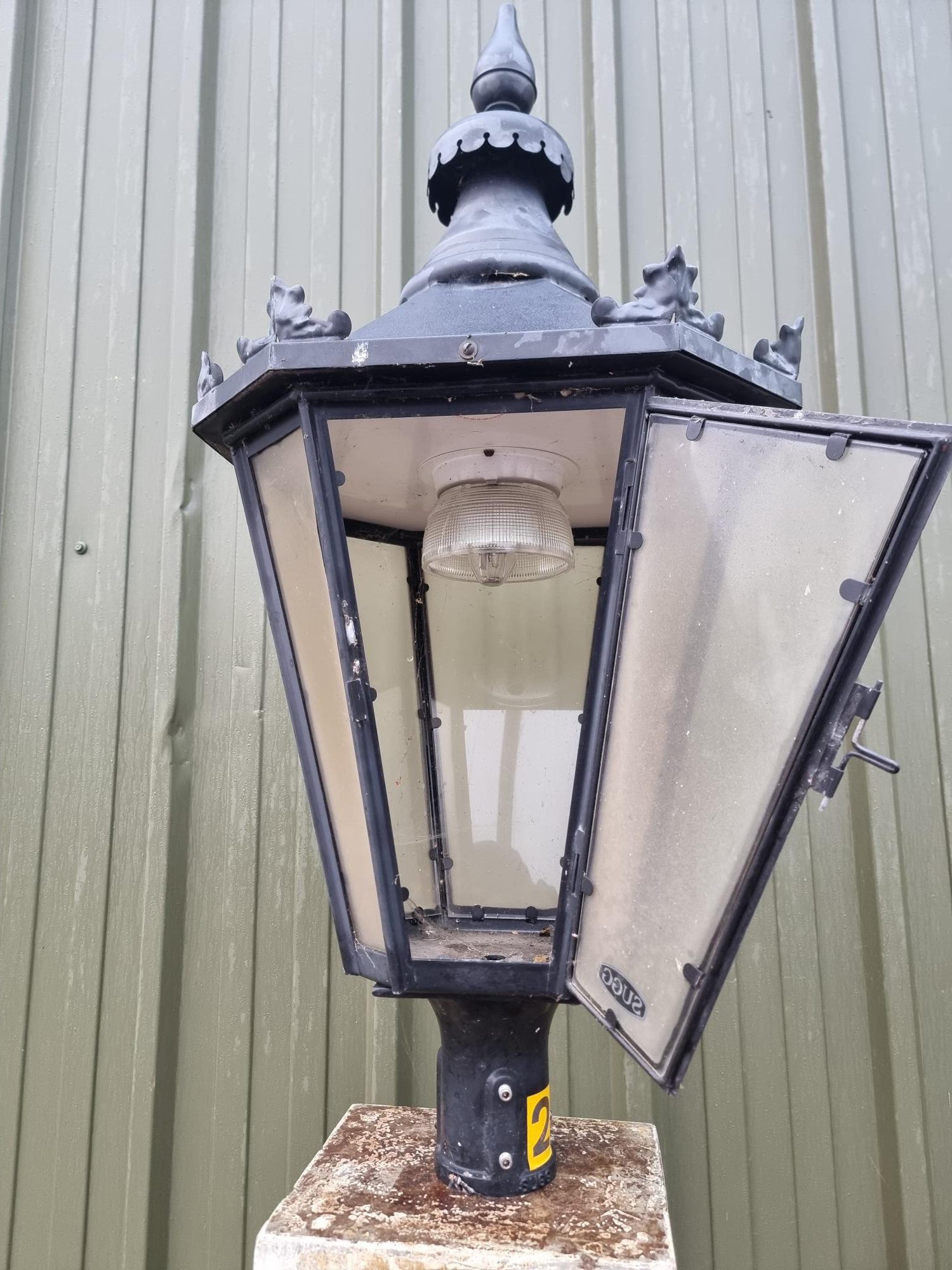 Rare Sugg Ornate Vintage Light 8 Sided Copper Construction - Image 9