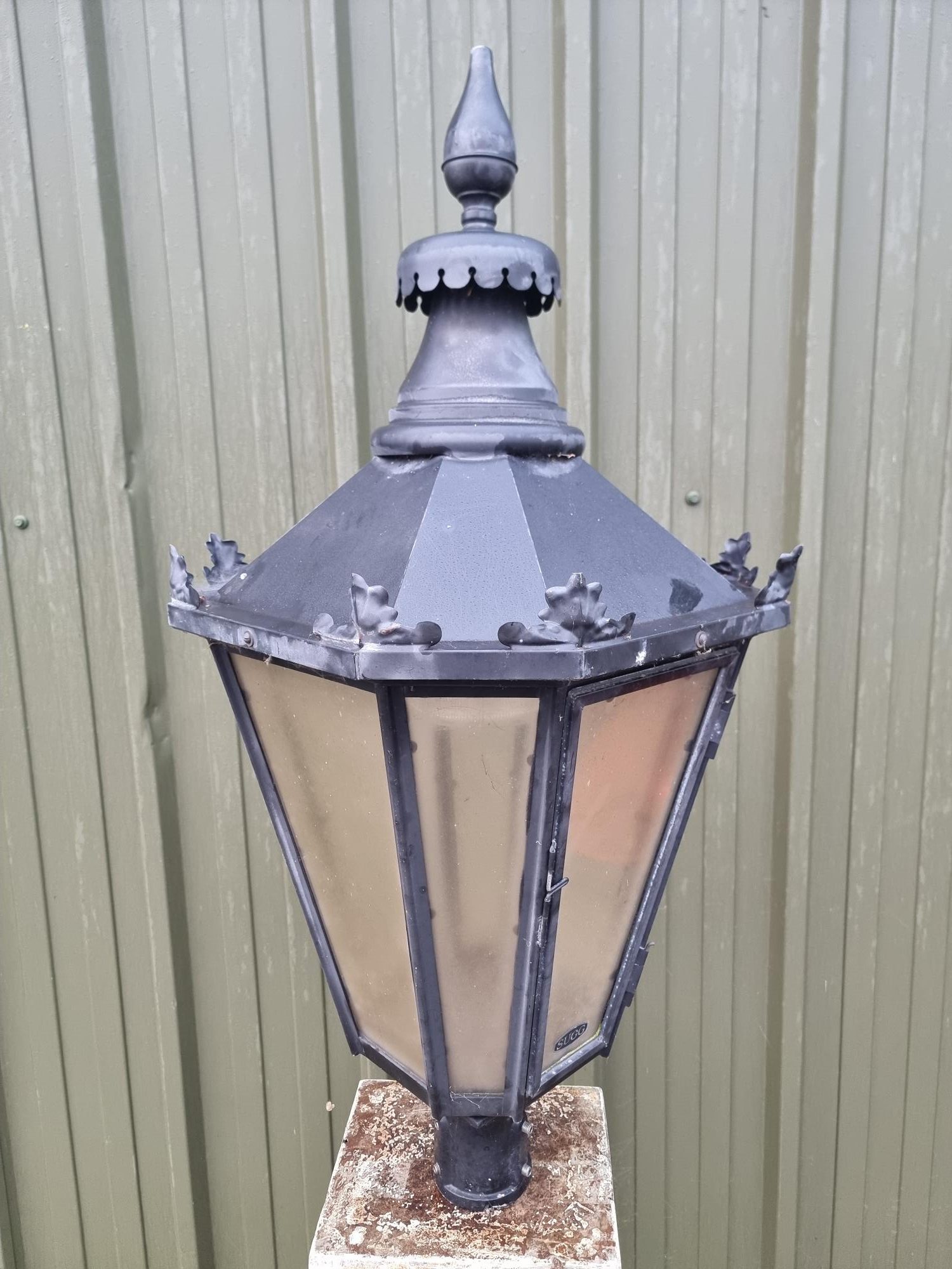 Rare Sugg Ornate Vintage Light 8 Sided Copper Construction - Image 11