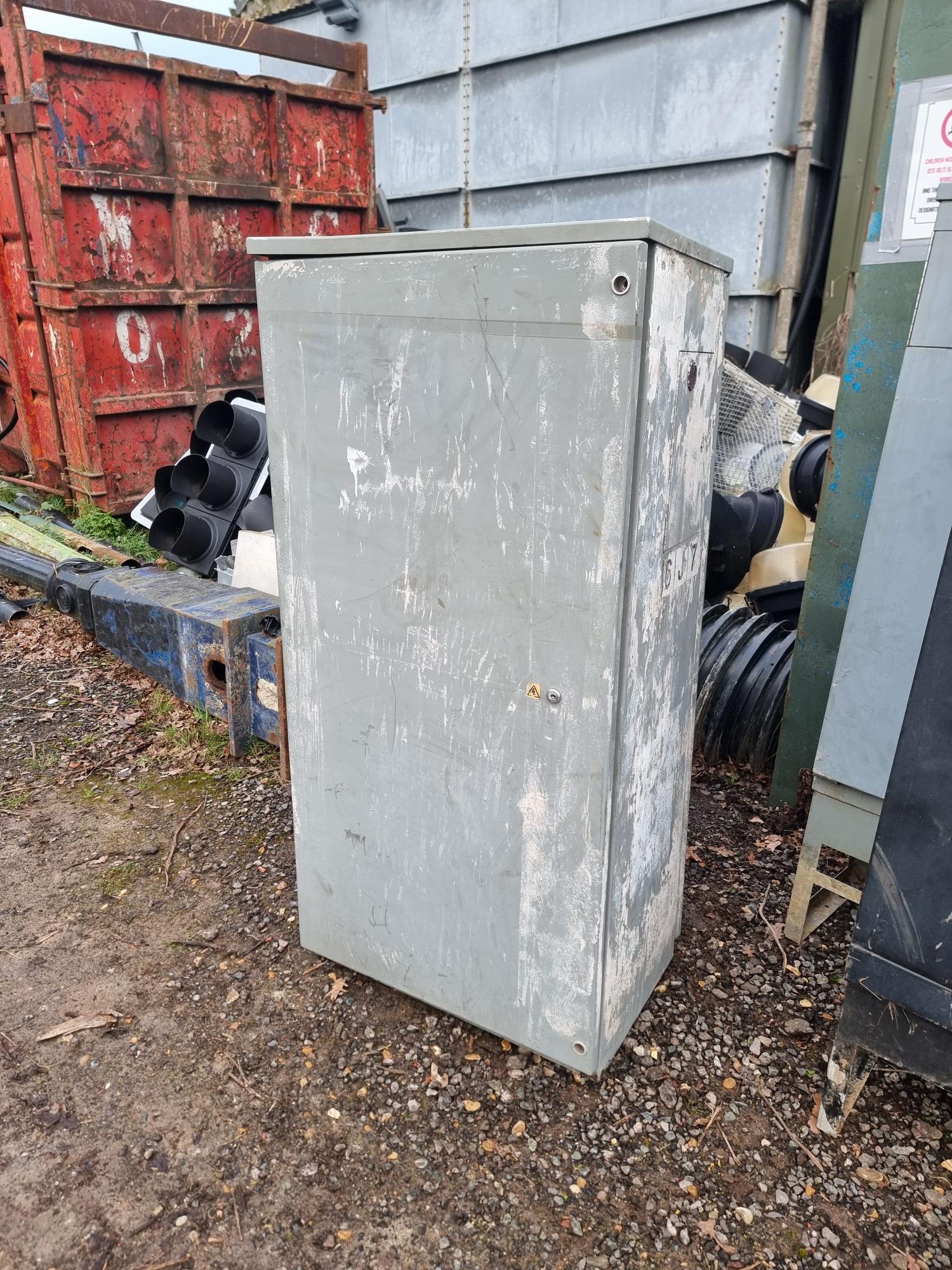 Large Double Door Outdoor Electrical Cabinet – authentic heritage street furniture prop available for sale or hire