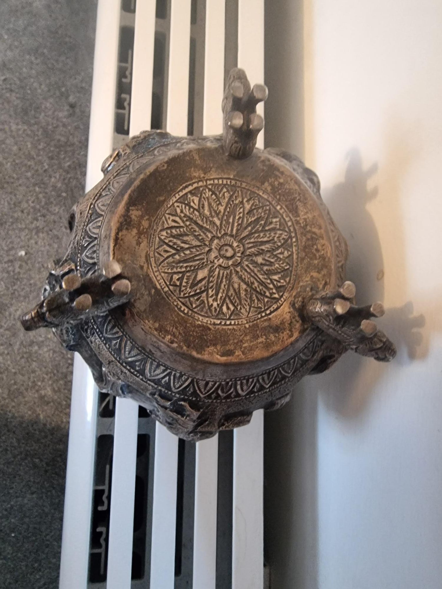 Burmese Silver Bowl Repousse Ware Burmese Mythology Ramayana Epic 19th Century - Image 6