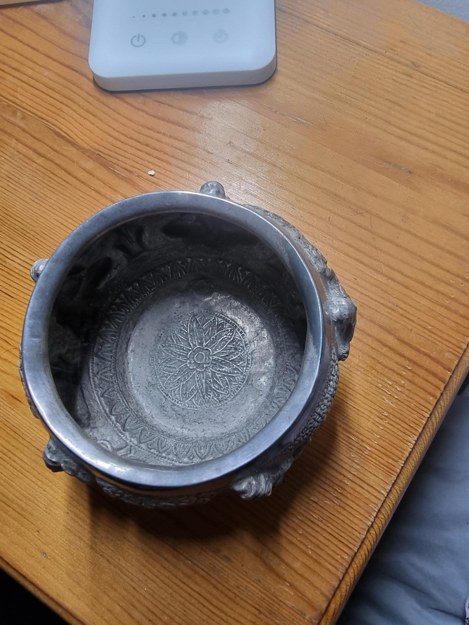 Burmese Silver Bowl Repousse Ware Burmese Mythology Ramayana Epic 19th Century - Image 8