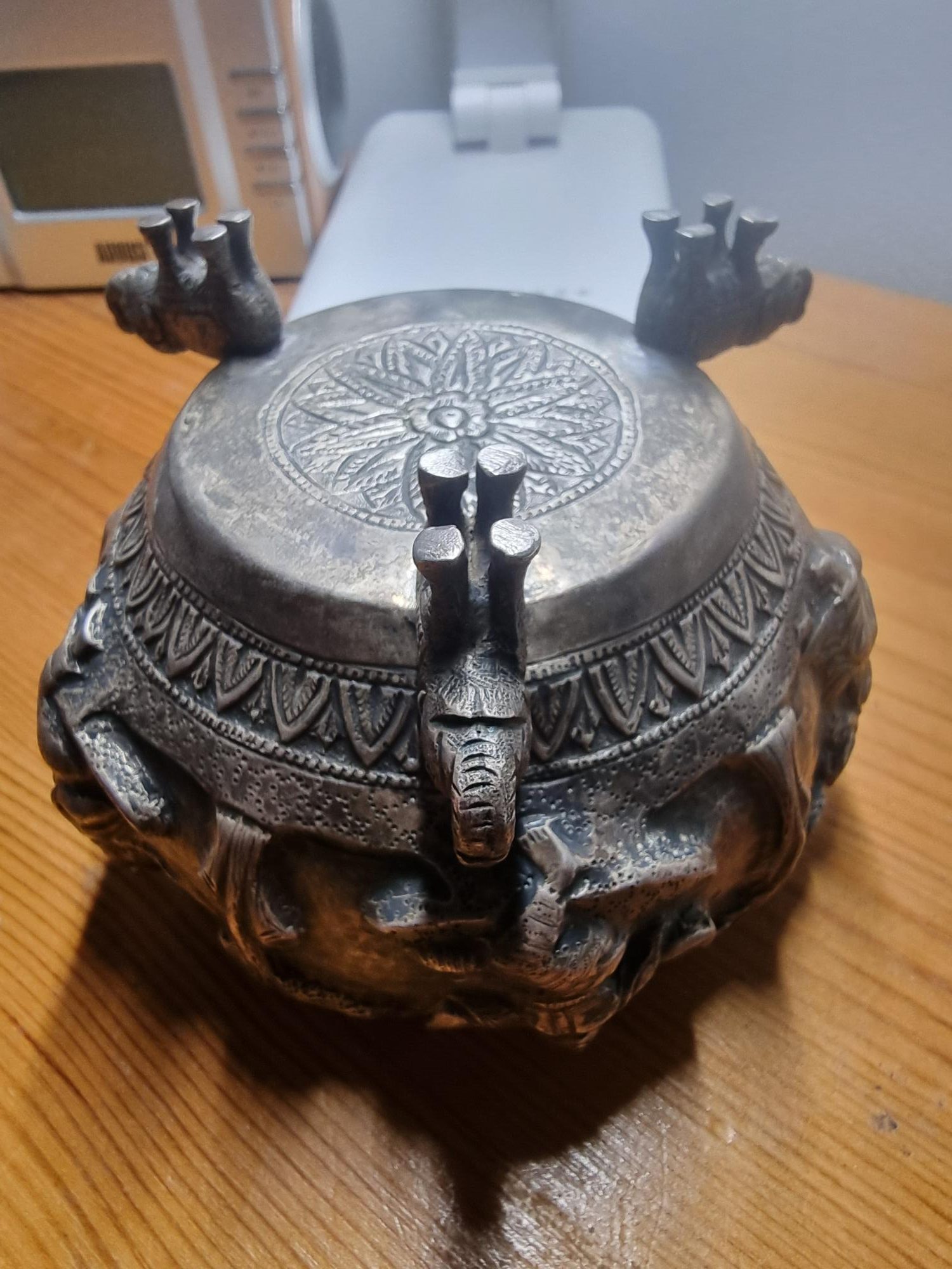 Burmese Silver Bowl Repousse Ware Burmese Mythology Ramayana Epic 19th Century - Image 7