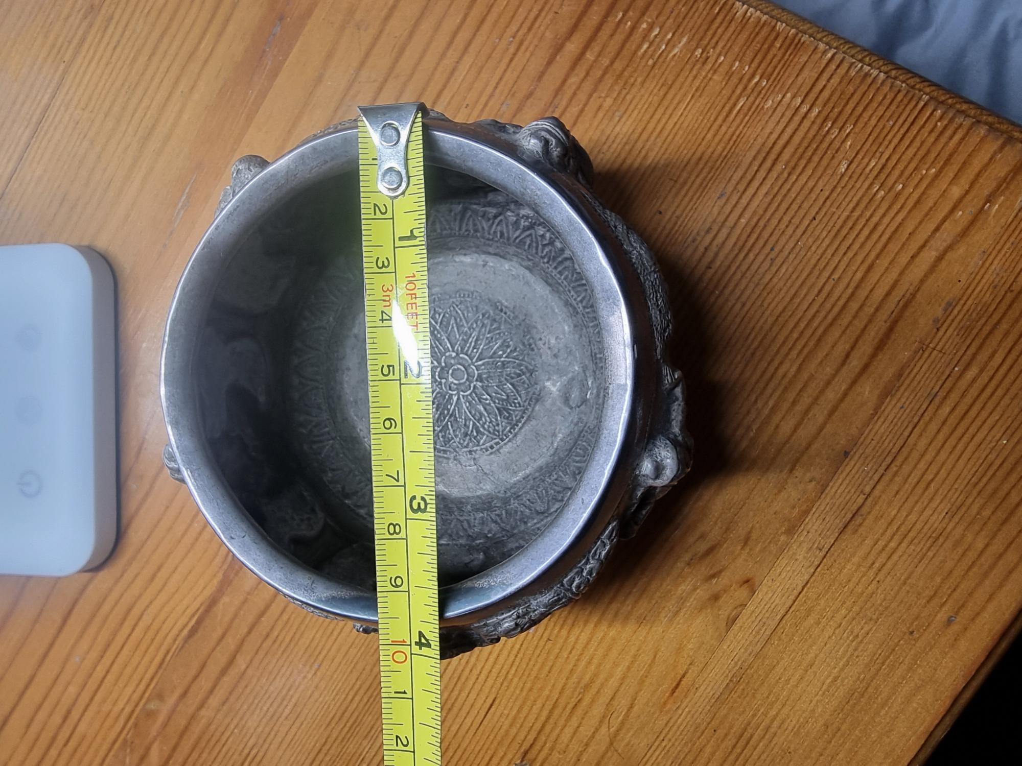 Burmese Silver Bowl Repousse Ware Burmese Mythology Ramayana Epic 19th Century - Image 11