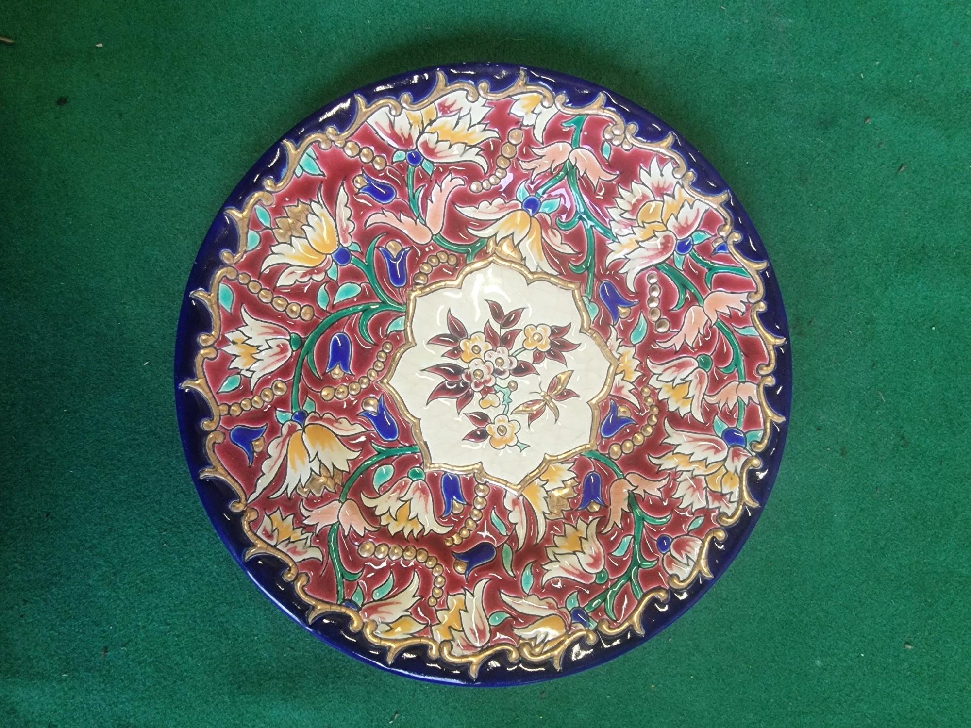 French Emaux de Longwy Plate
