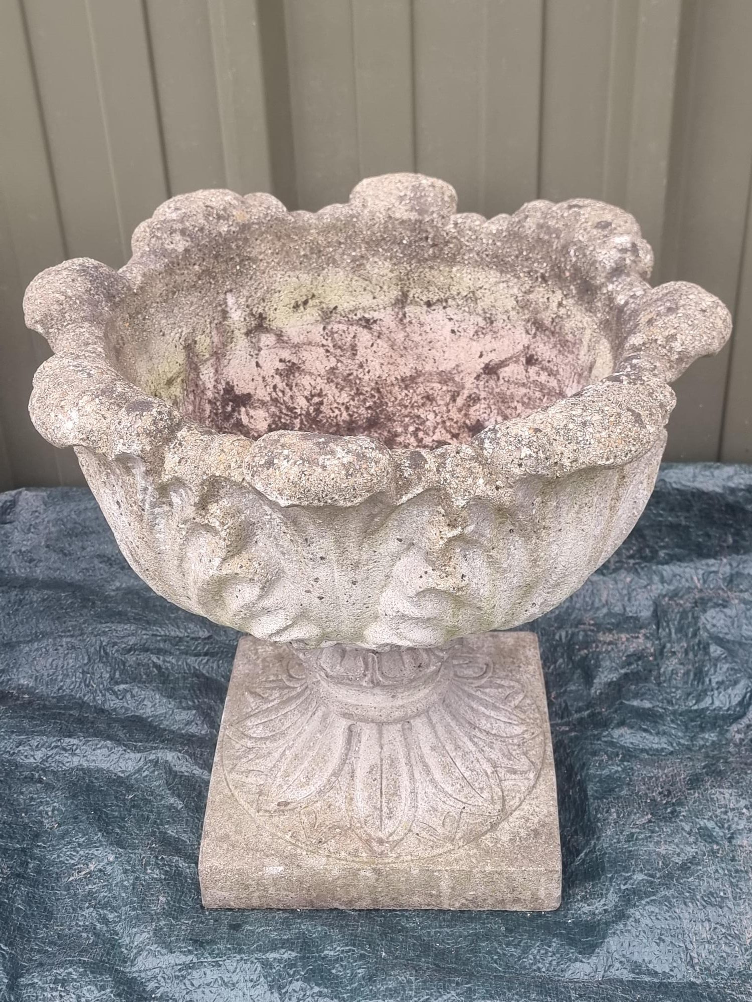 Vintage Concrete Pots Pair - Image 6