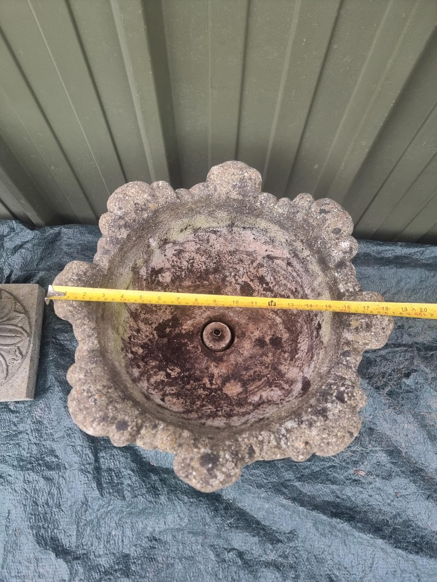 Vintage Concrete Pots Pair - Image 3