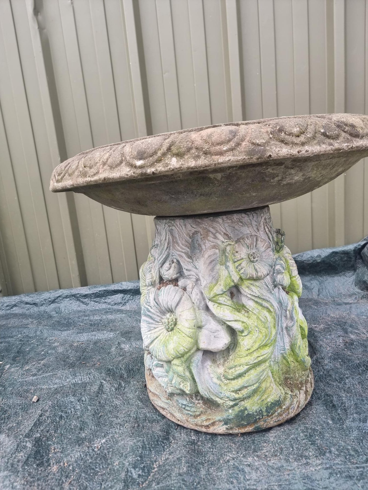 Vintage Concrete Bird Bath - Image 5