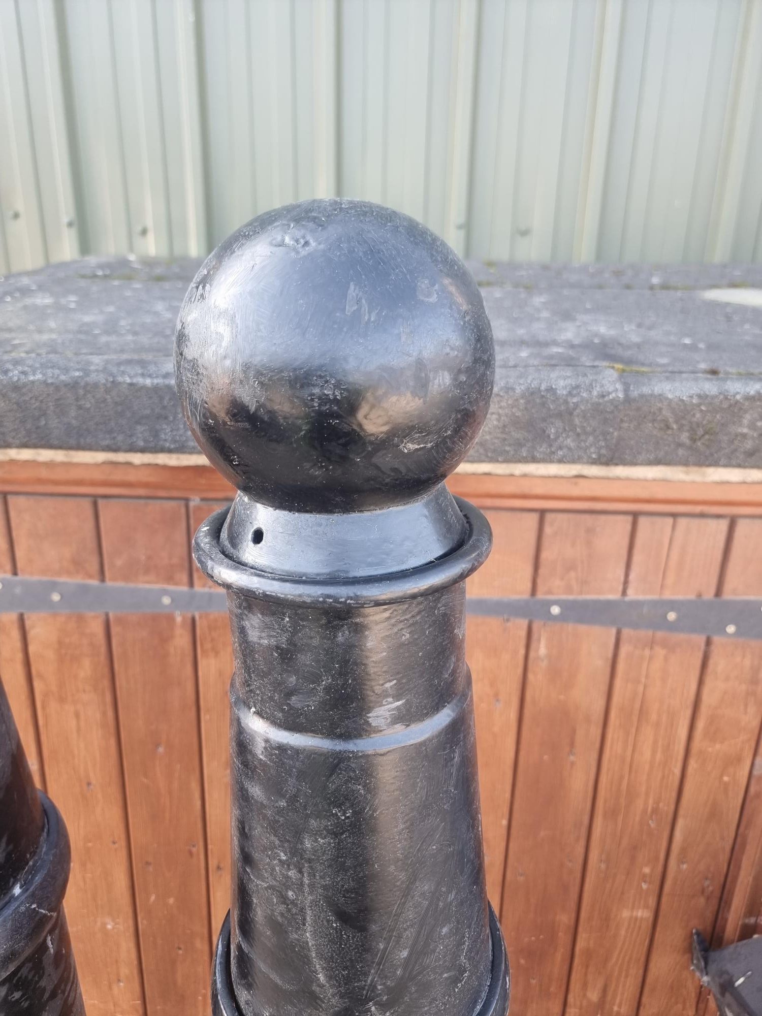 Cast Steel Hollow Bollards Solid Cast Iron Ball Top - Image 7