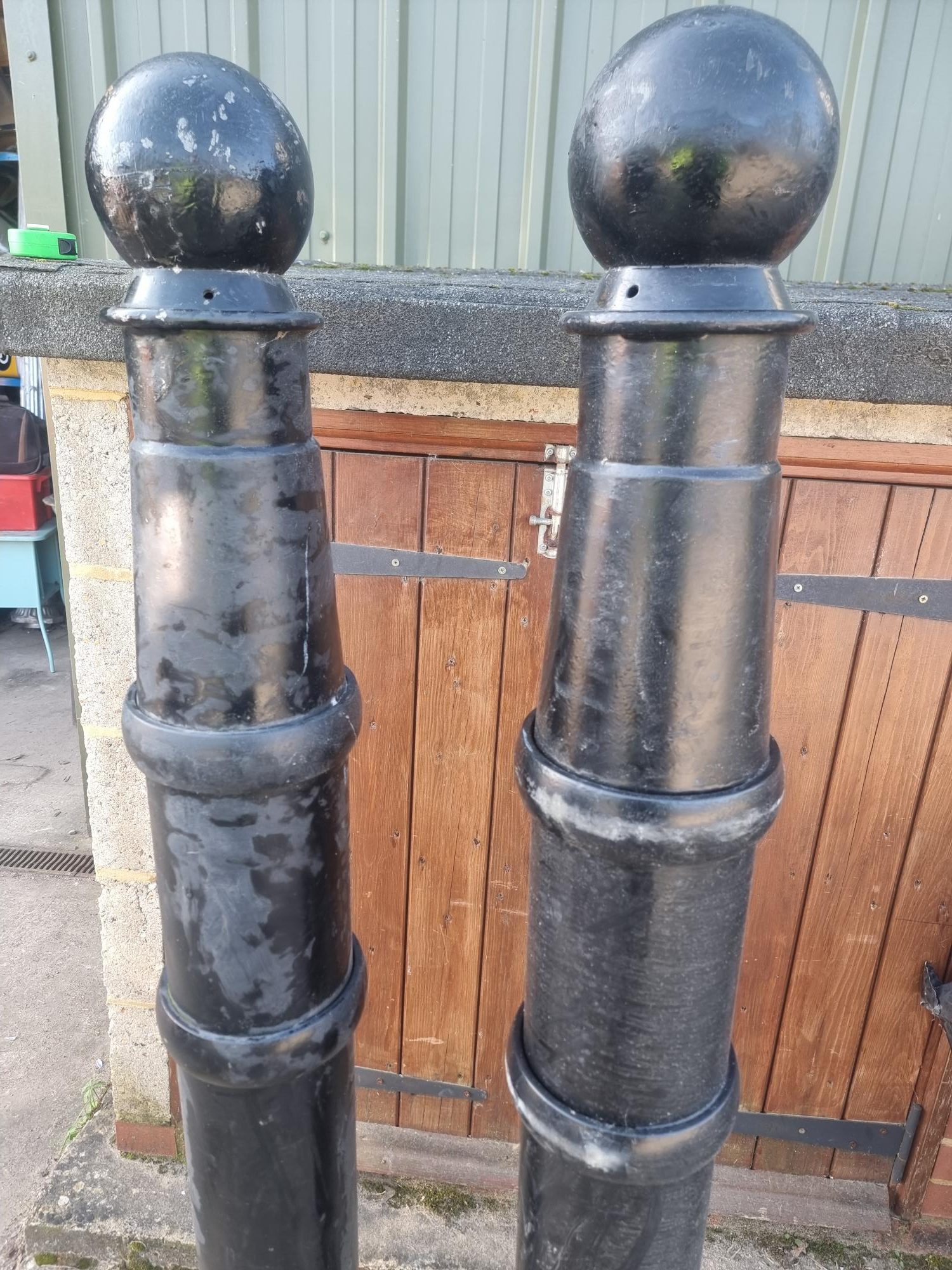 Cast Steel Hollow Bollards Solid Cast Iron Ball Top - Image 5