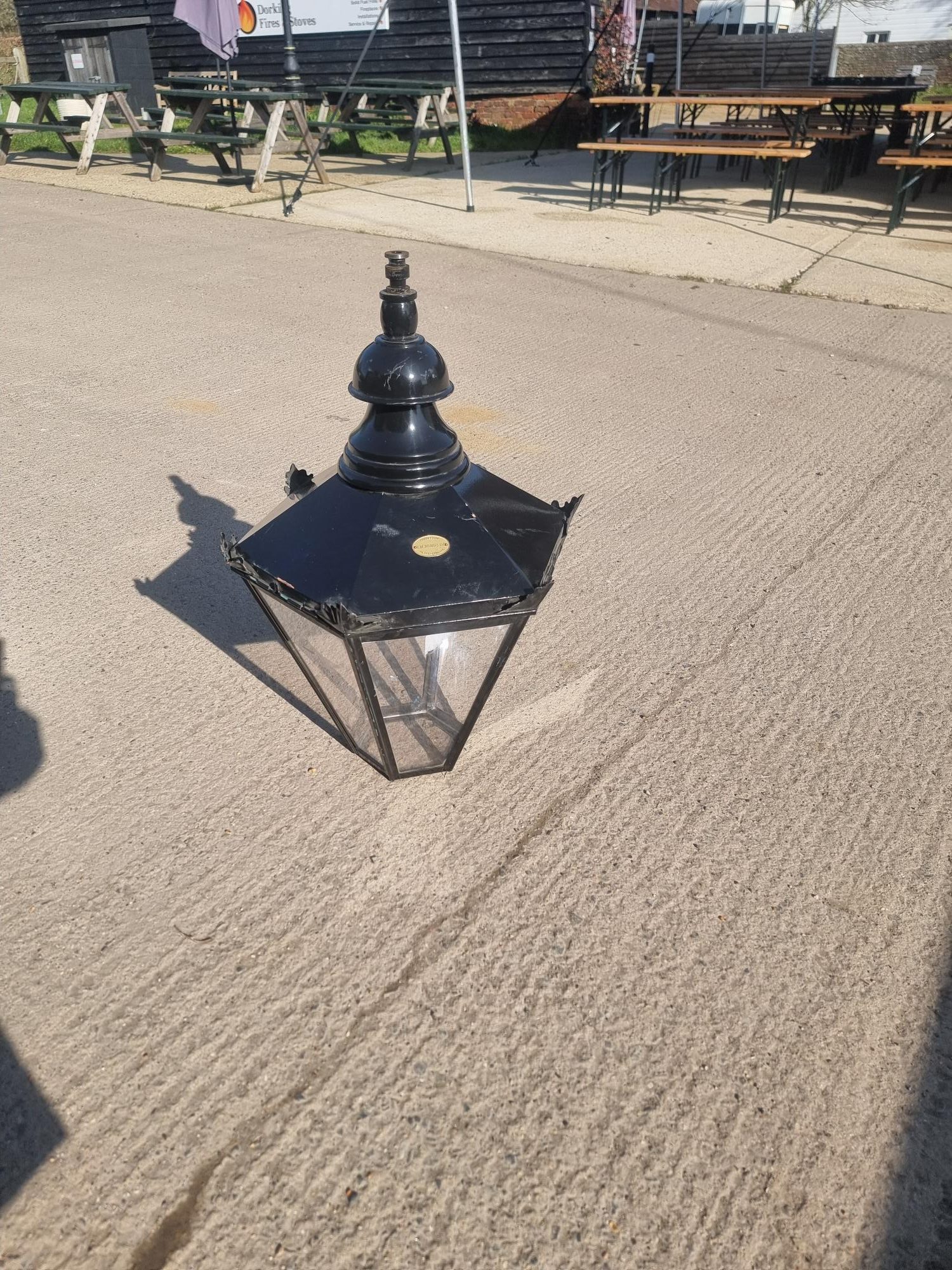 DW Windsor Light Knightbridge Model Hanging Style Copper Construction Painted Black - Image 6