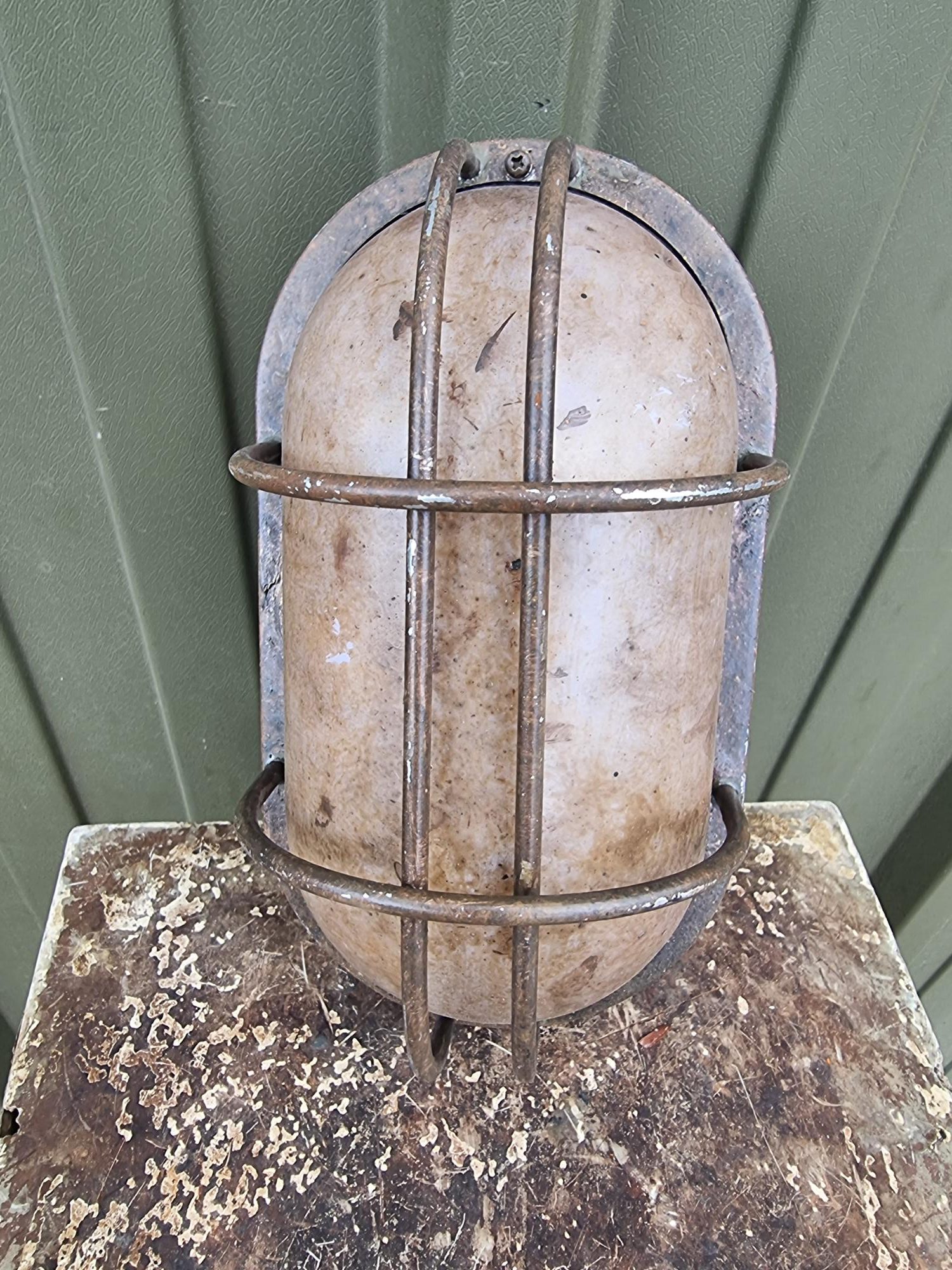Caged Bulkhead Lights Steel and plastic construction
