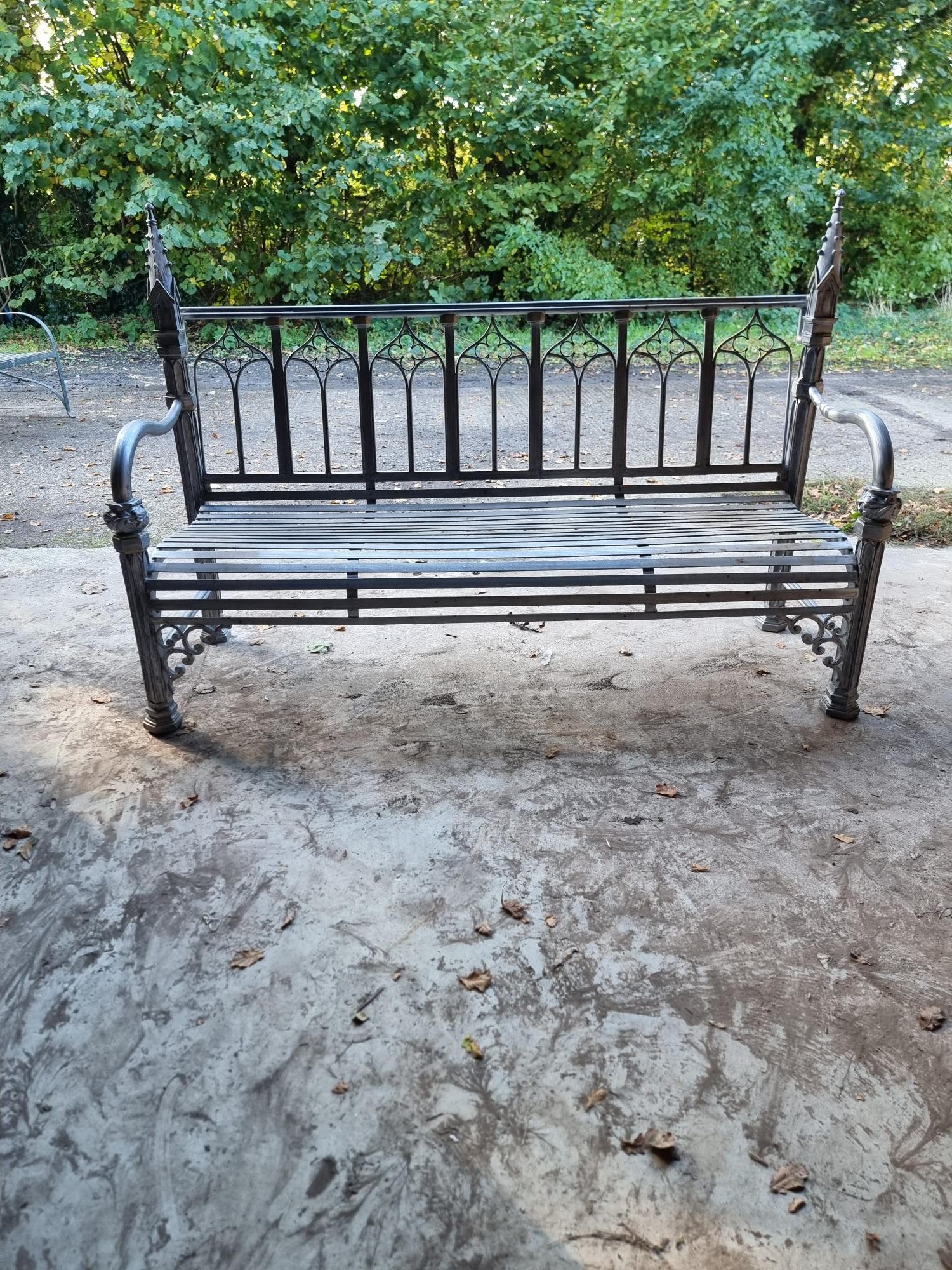Gothic 2 Seater Bench Metal Construction
