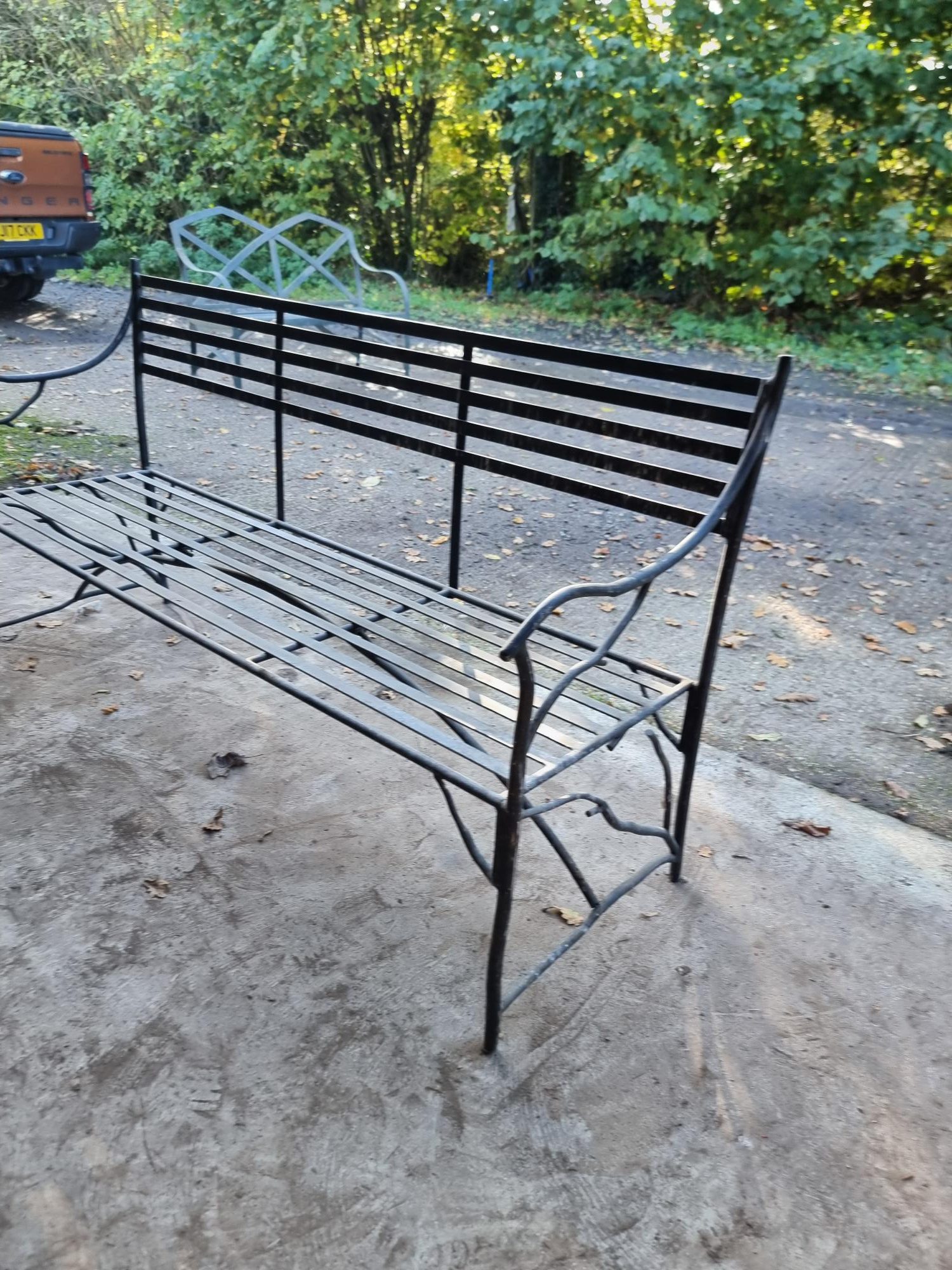 Sisingham 3 Seater Bench Metal Construction - Image 3