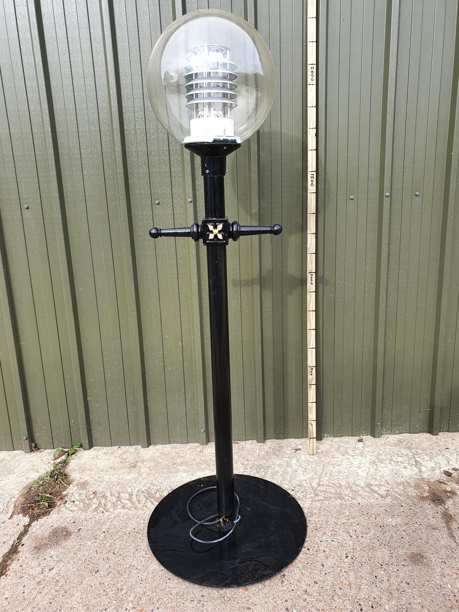 CU Phosco Globe light Fitted to Ladder bar stand  (Made to order)