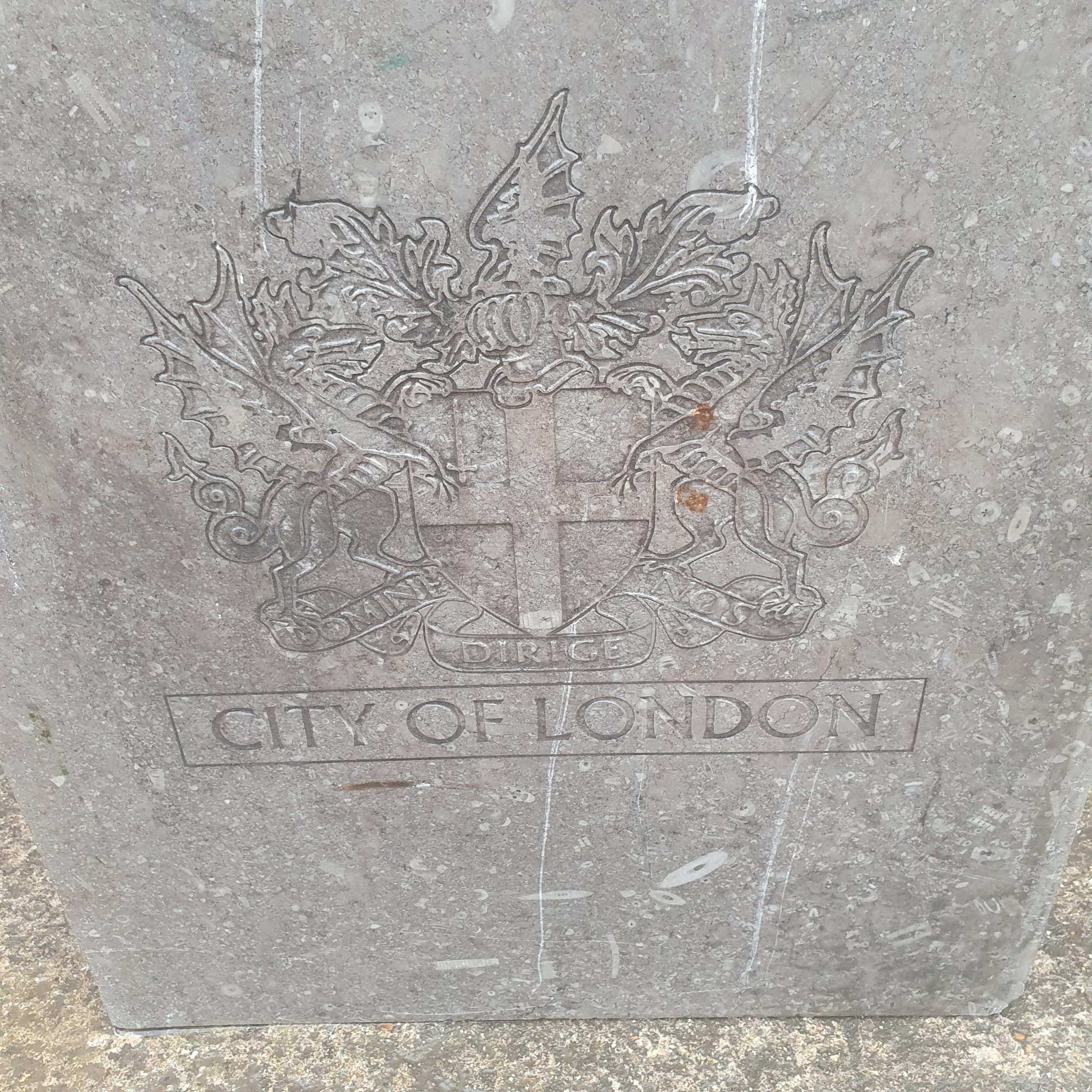 City of London – Grey Granite Block – Crest of the “City of London”