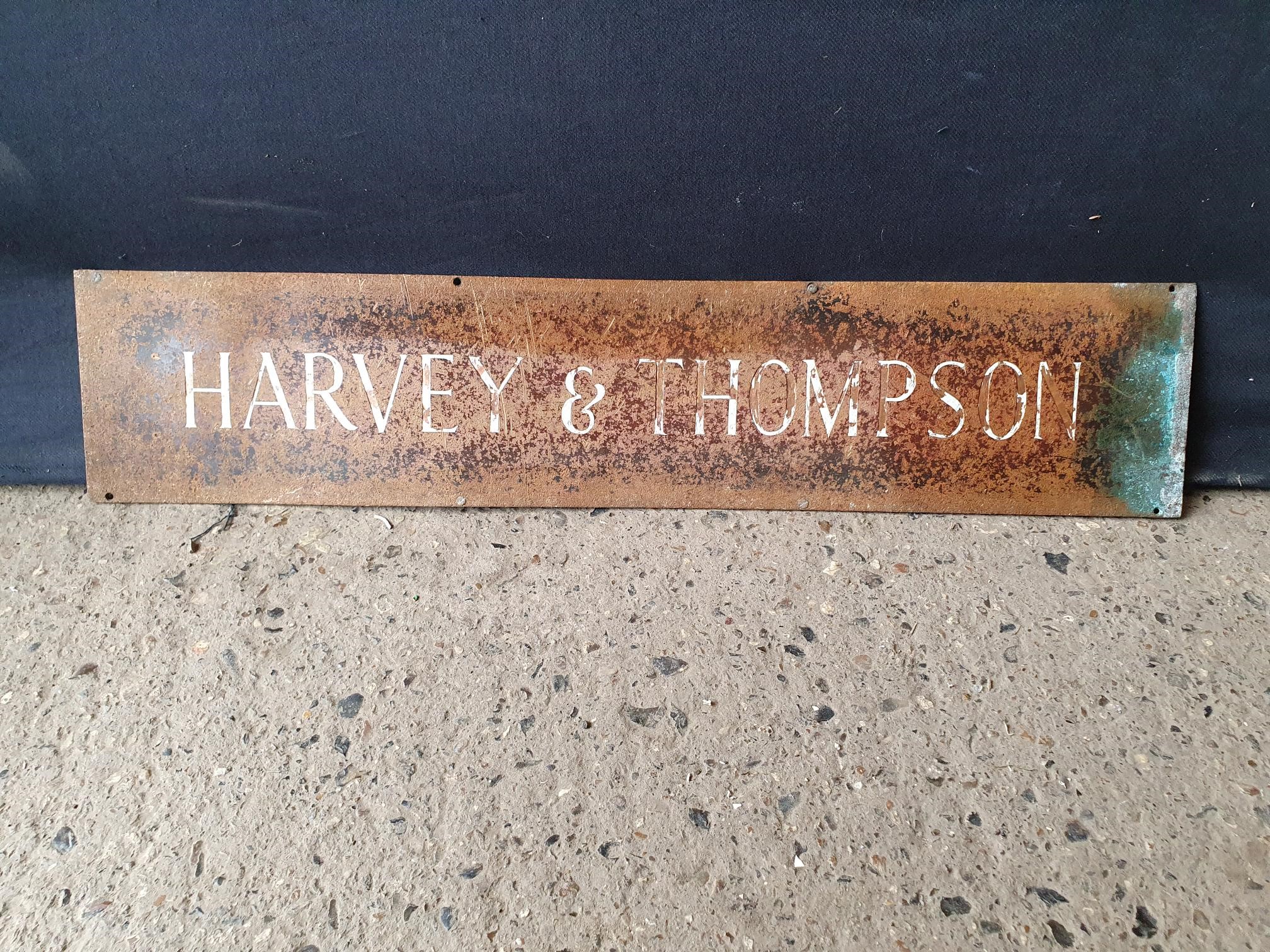 Signs – Business Brass Etched Nameplate, Harvey & Thompson