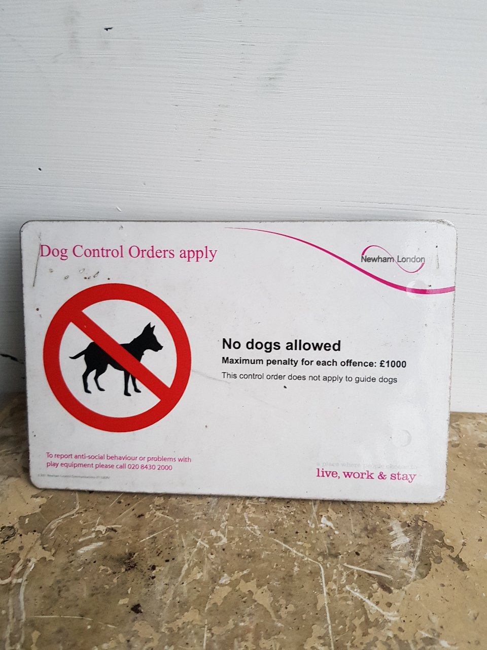 Dog control Signs