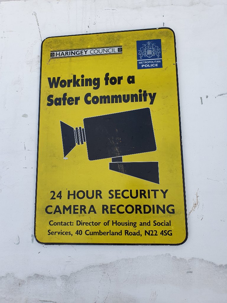 Metropolitan Police Camera Surveillance Sign