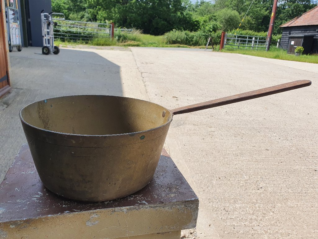 Antique Solid Brass Cooking Pot