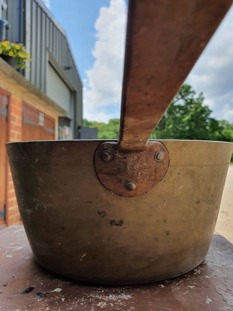Antique Solid Brass Cooking Pot | Street Furniture Salvagers , Prop ...
