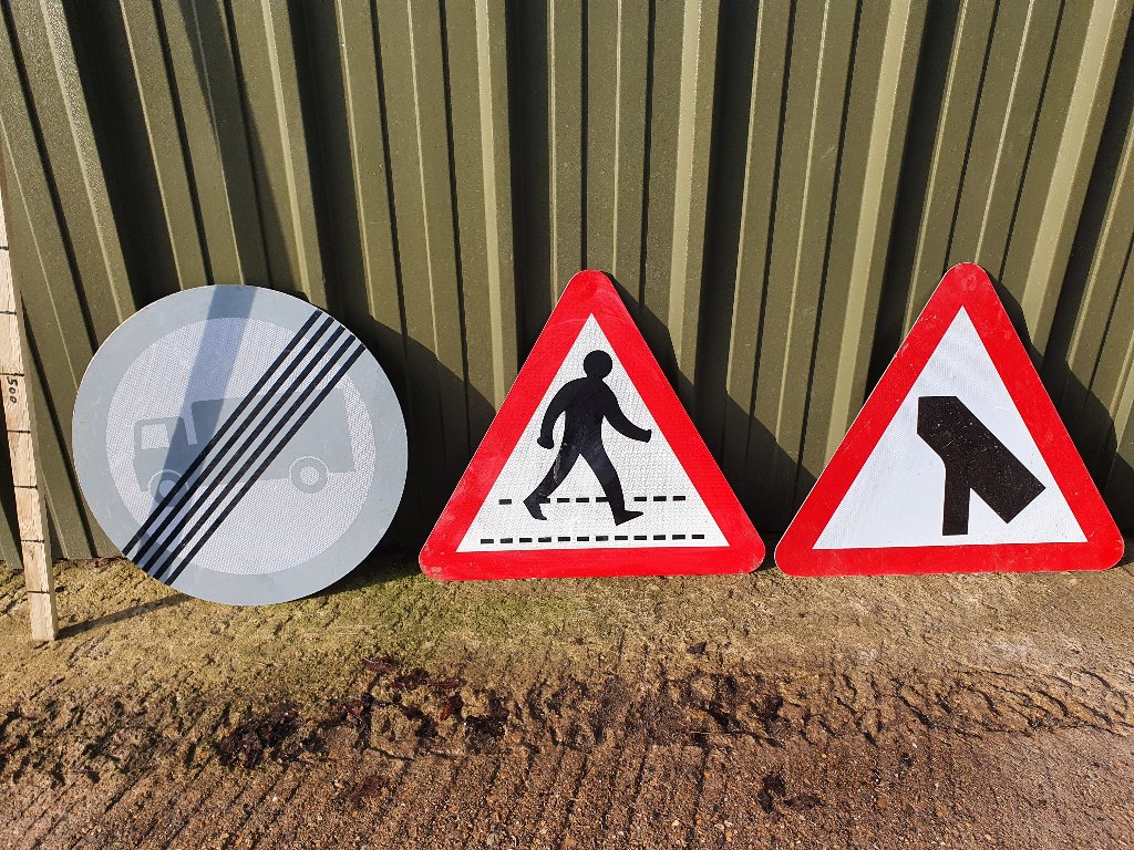 Signs – Various – “No Lorries”, “crossing”,Traffic Merge”