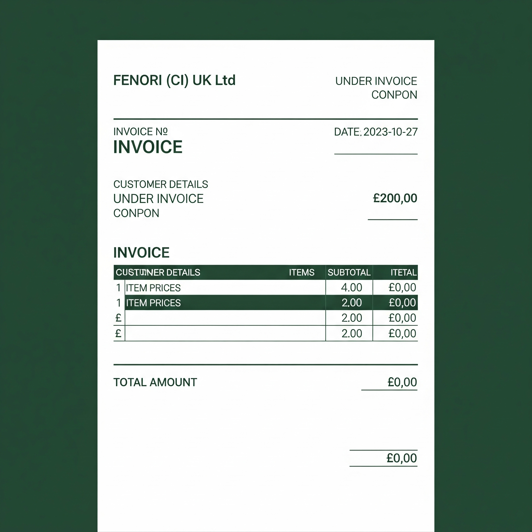 97. Invoices